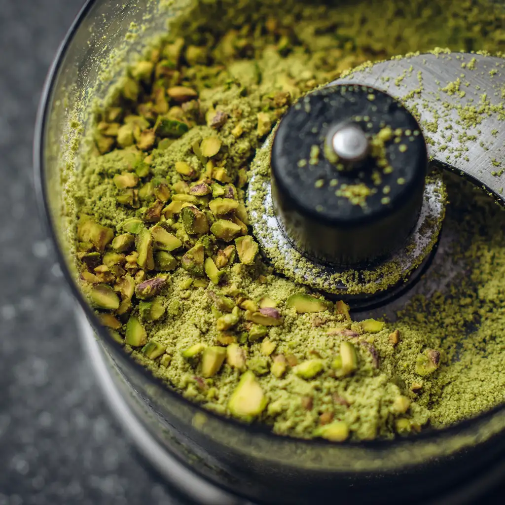 Ground pistachios for cupcake batter