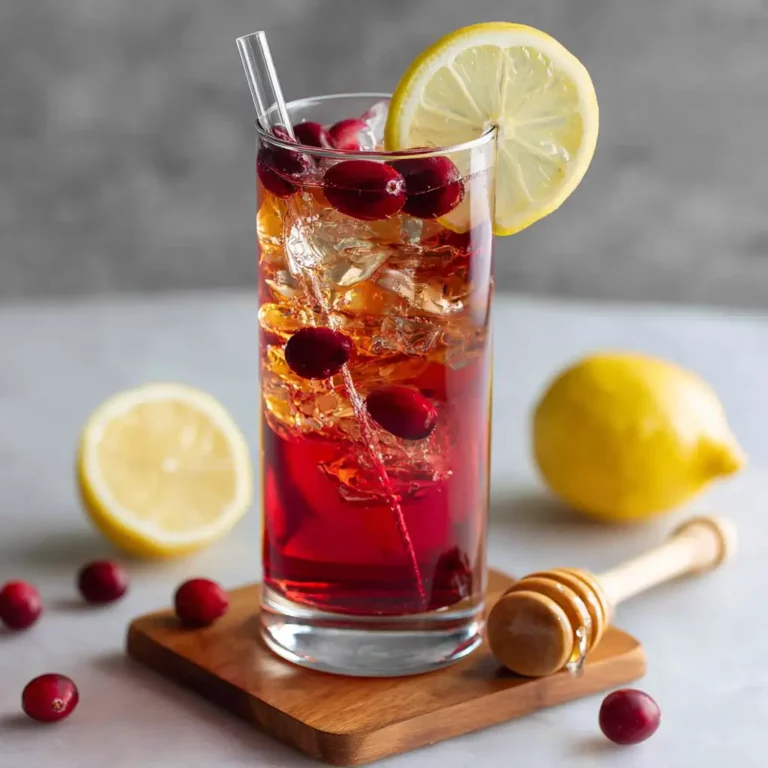 Finished apple cider vinegar and cranberry juice recipe