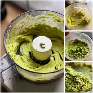 food processor blending pistachio butter