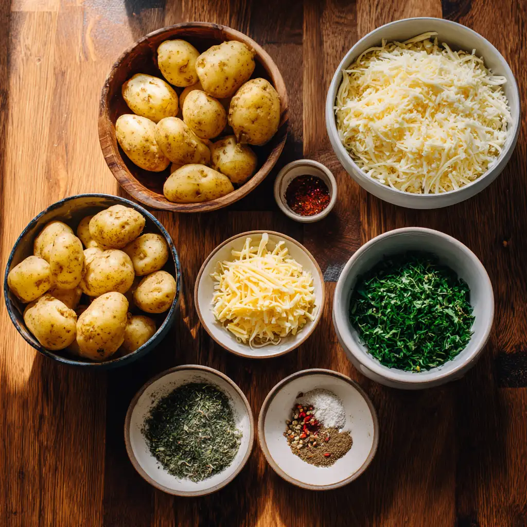Ingredients for cheese potato cutlets