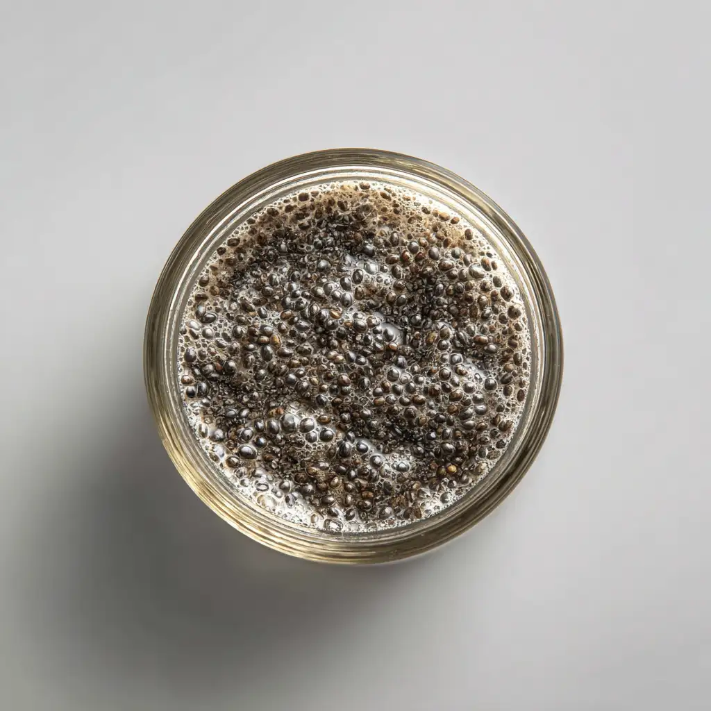 Hydrated chia seed water gel