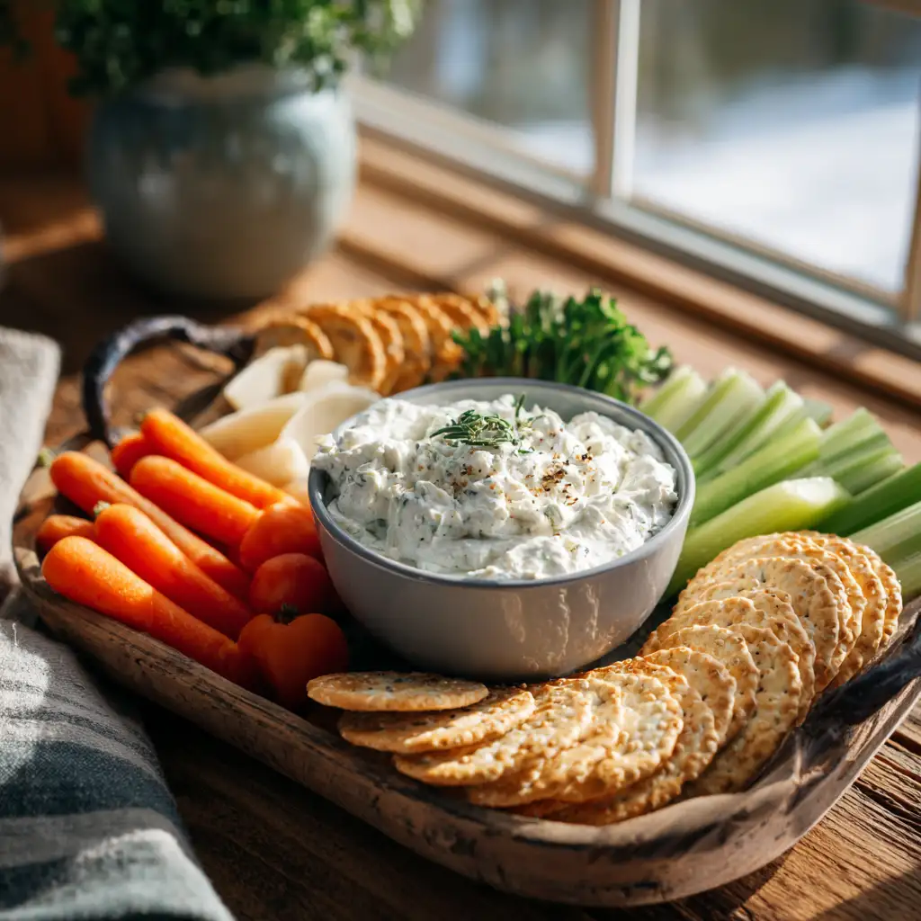 Cottage cheese ranch dip snack tray