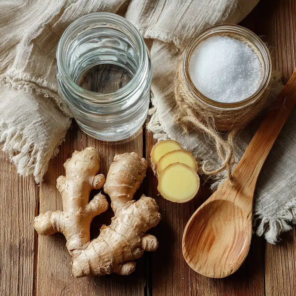 ginger bug ingredients on table