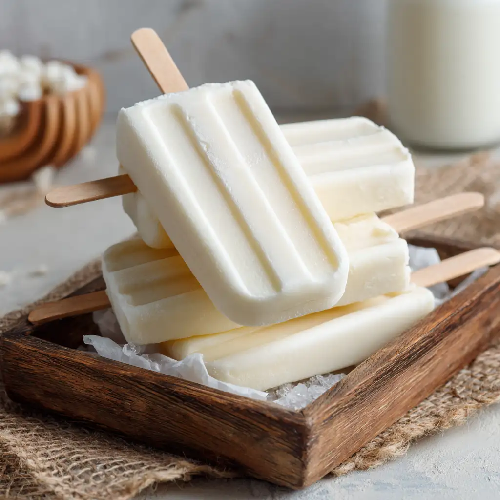 homemade milk popsicles creamy texture