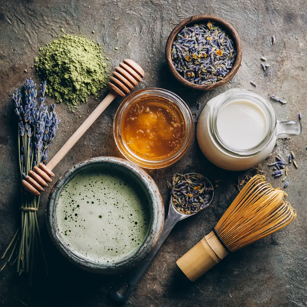lavender matcha latte recipe ingredients