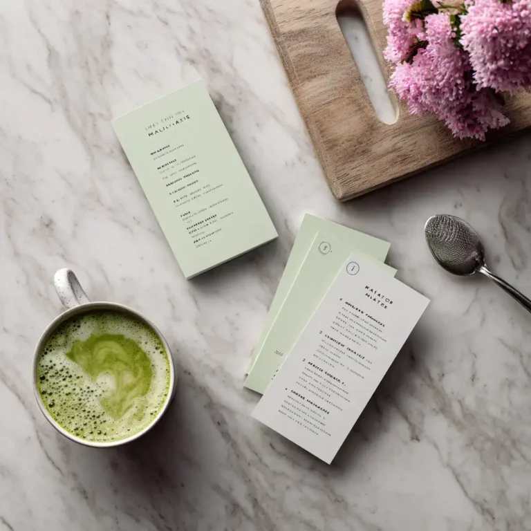 lavender matcha latte recipe card
