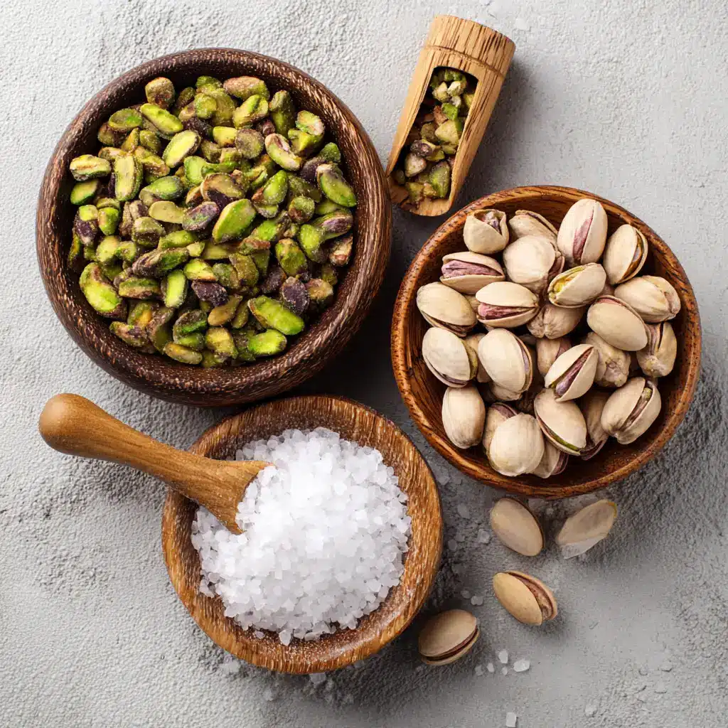 ingredients for homemade pistachio butter