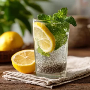 Chia seed water ready to serve