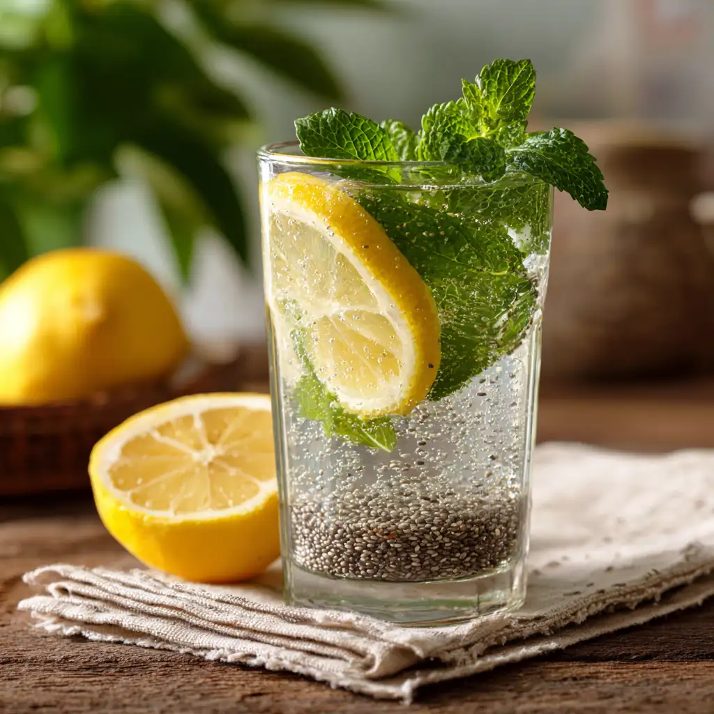 Chia seed water ready to serve