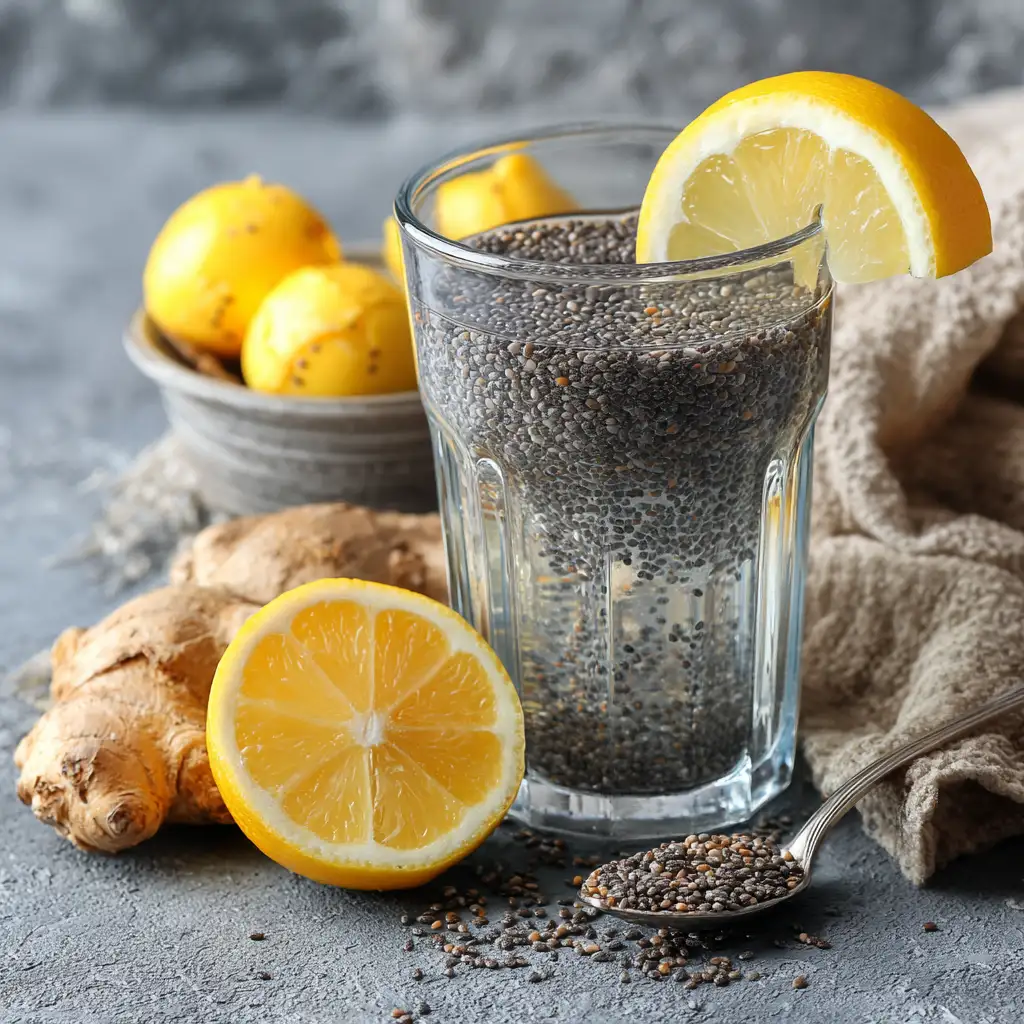 Glass of homemade natural Zepbound recipe served with healthy snack