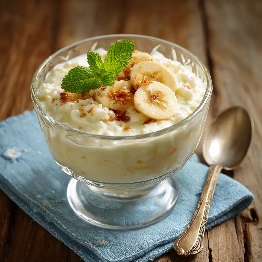 serving cottage cheese banana pudding