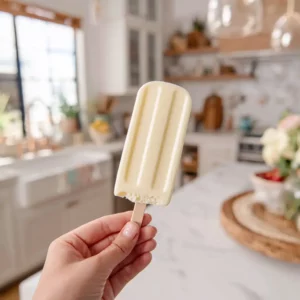 serving milk popsicle at home