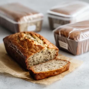 Cottage Cheese Banana Bread slices ready for storage