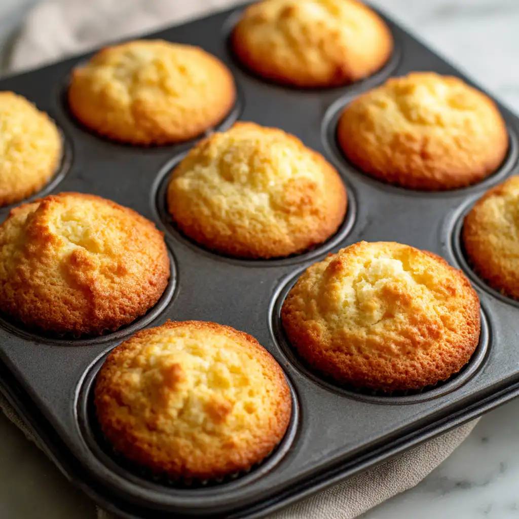 baked dairy free cupcakes in tin