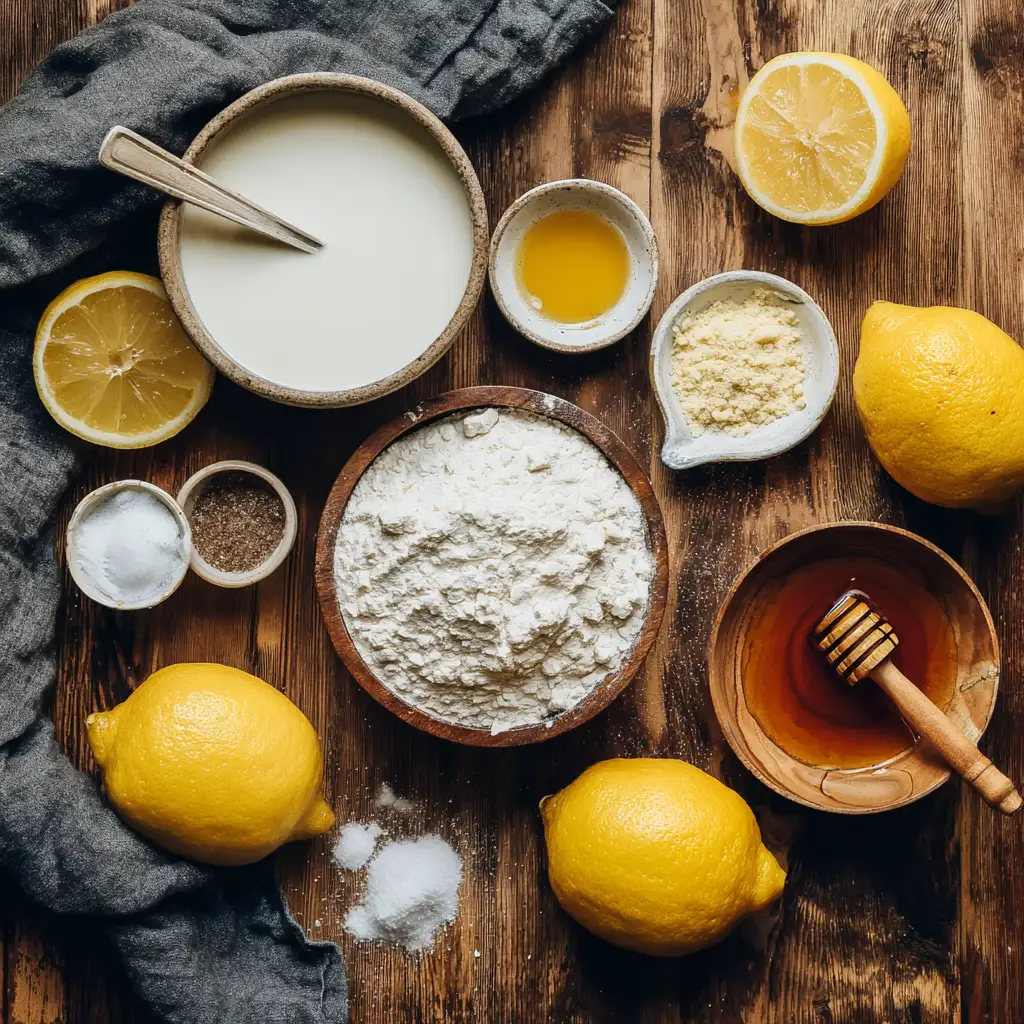 Ingredients for dairy free lemon bars