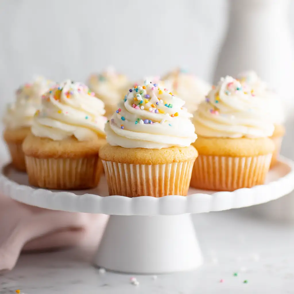 decorated dairy free cupcakes with frosting