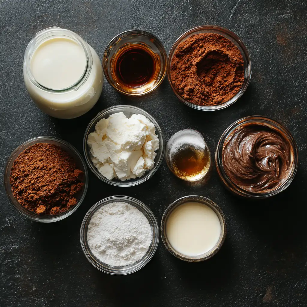 ingredients for vegan mocha ice cream