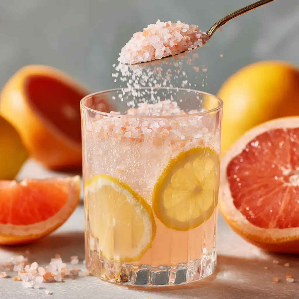 Adding pink salt to homemade mounjaro recipe