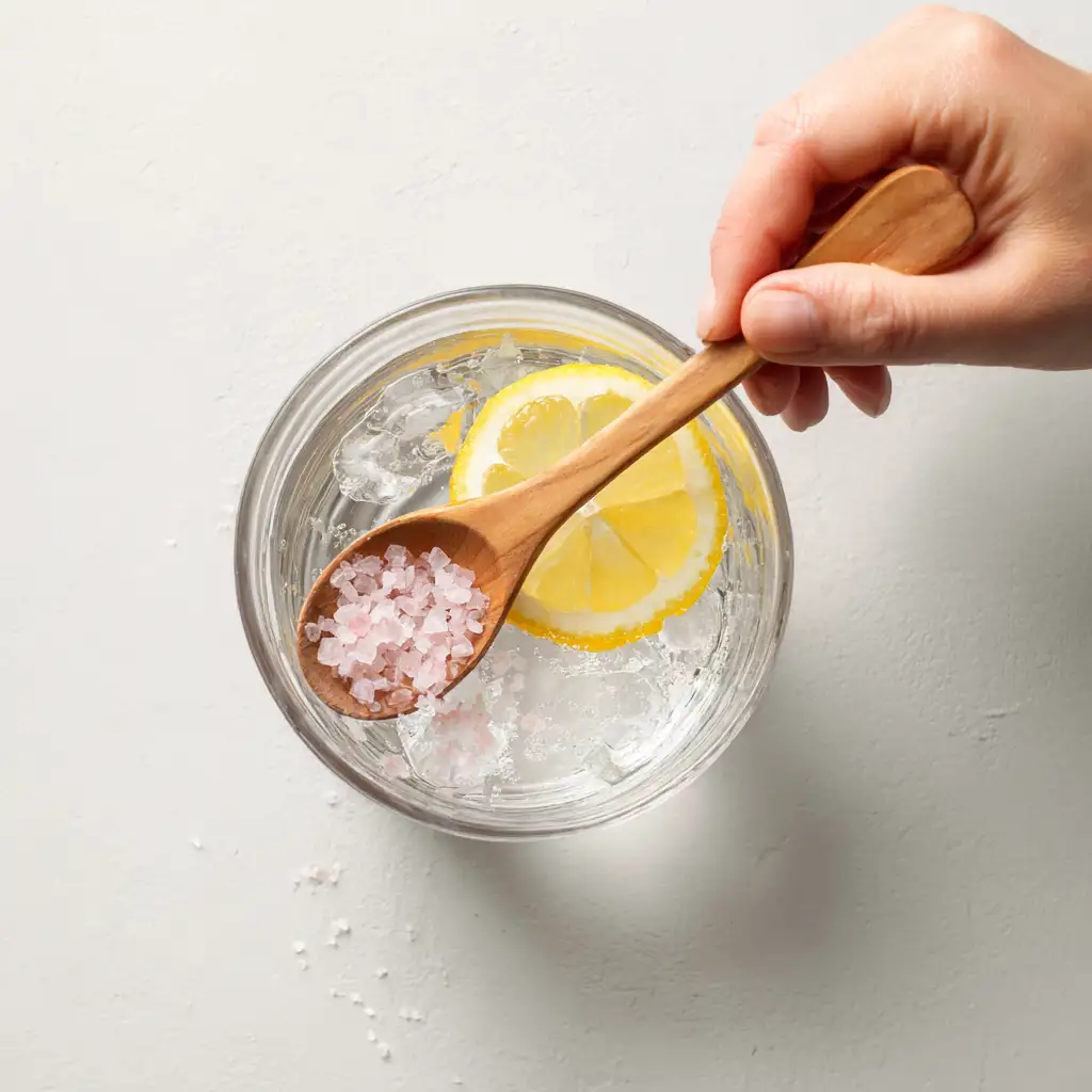 Mixing the ice water hack for weight loss drink