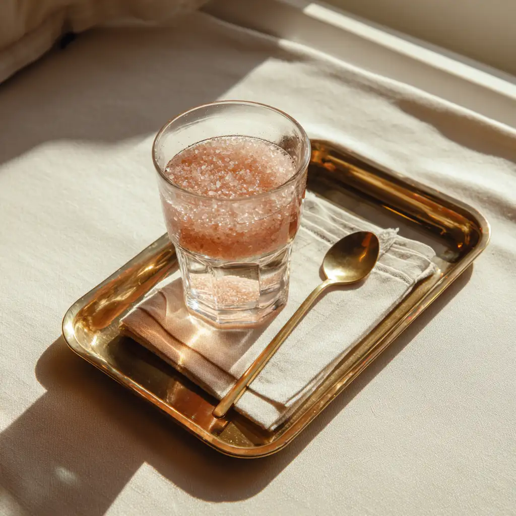 Served pink salt trick drink for weight loss