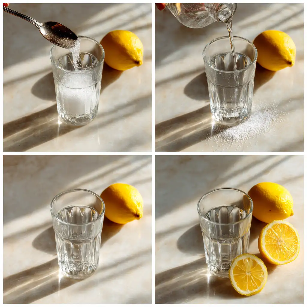 Preparing the pink salt trick recipe for weight loss