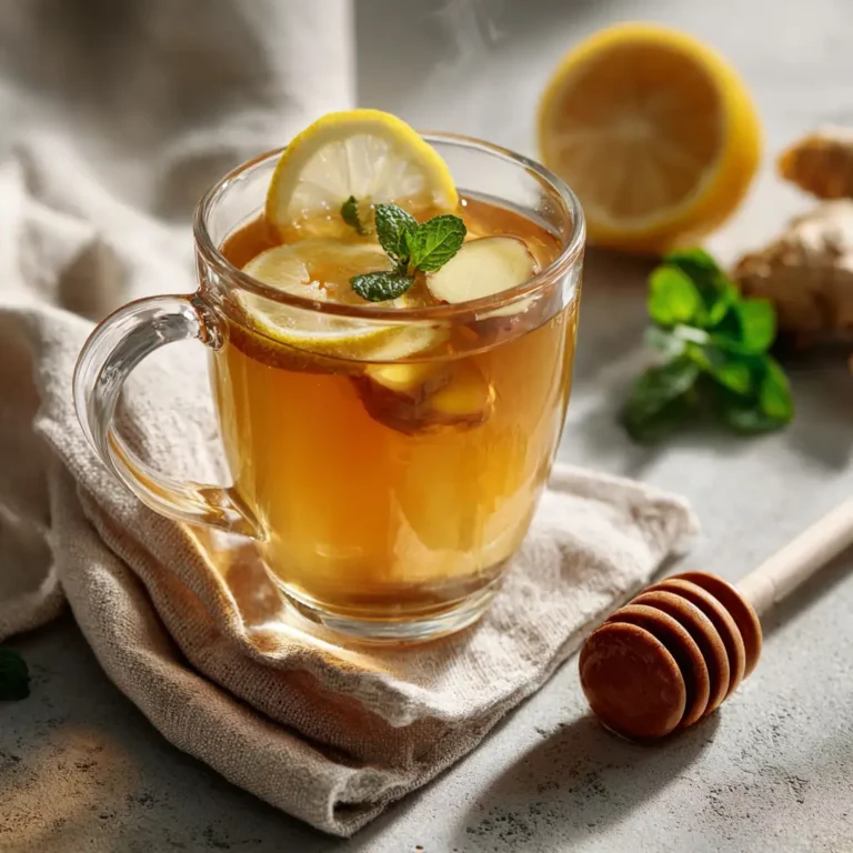 Flavorful apple cider vinegar cleanse with ginger and honey