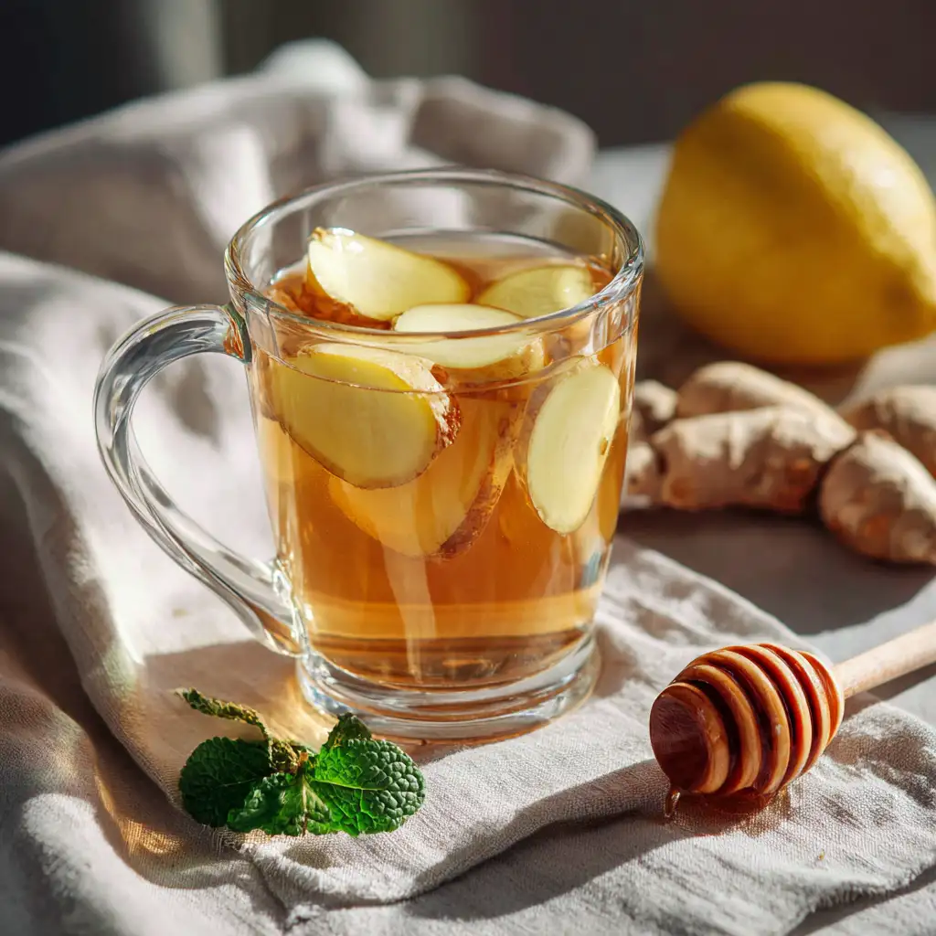 Flavorful apple cider vinegar cleanse with ginger and honey